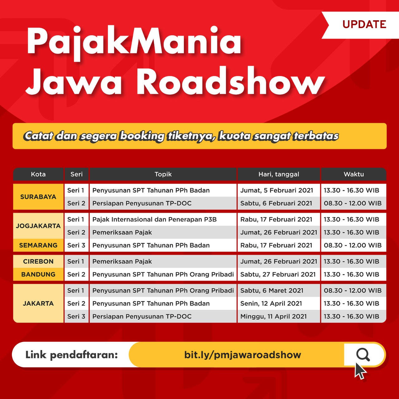 kelas pajakmania jawa roadshow