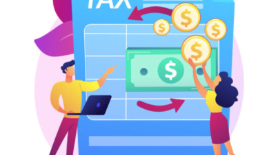 Tax paperwork. Income statement document. Money transaction process. Bookkeeping consultation. Accounting process, invoice payment, financial analysis. Vector isolated concept metaphor illustration