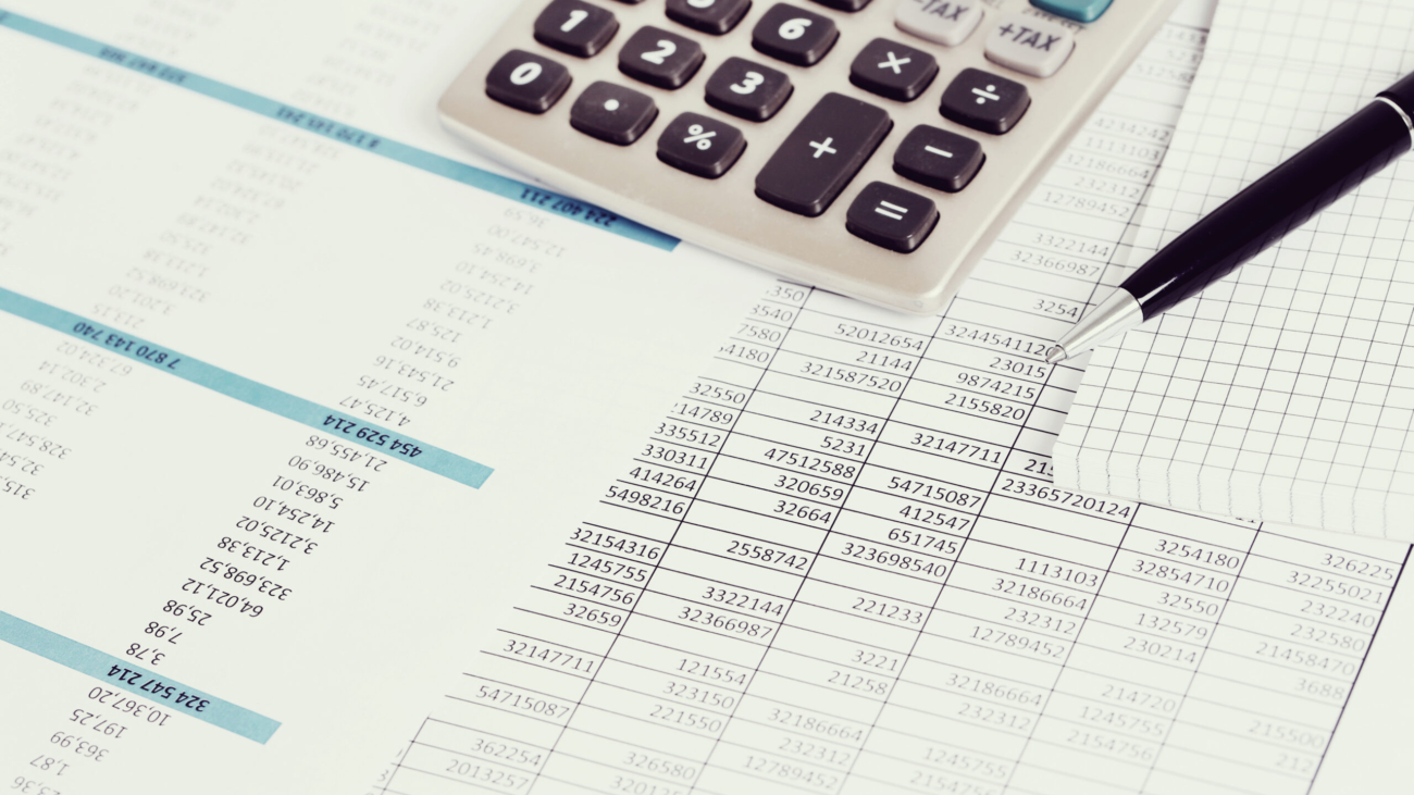 Finance. Accounting documents on the table