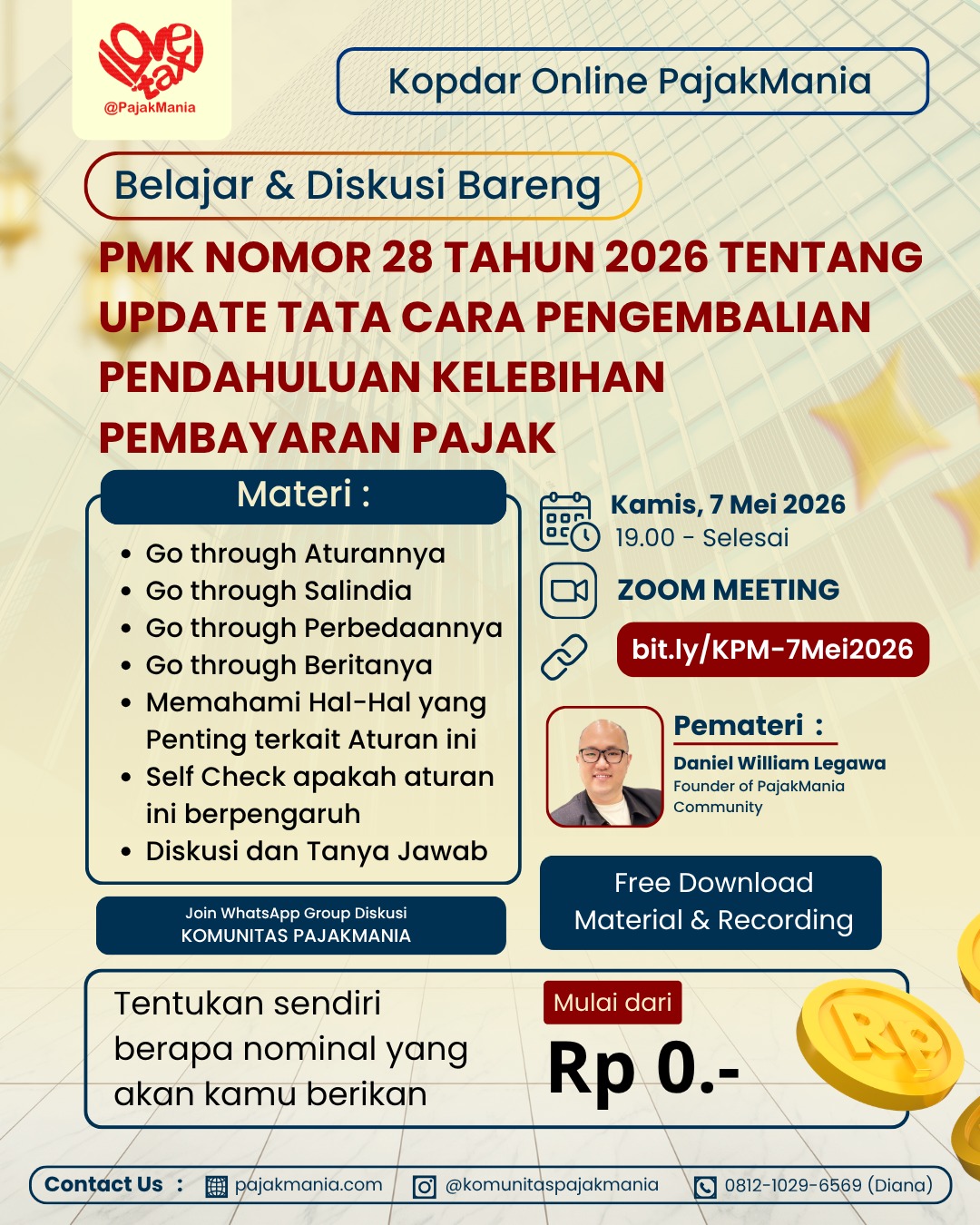 Kopdar Online PajakMania 7 Mei 2026